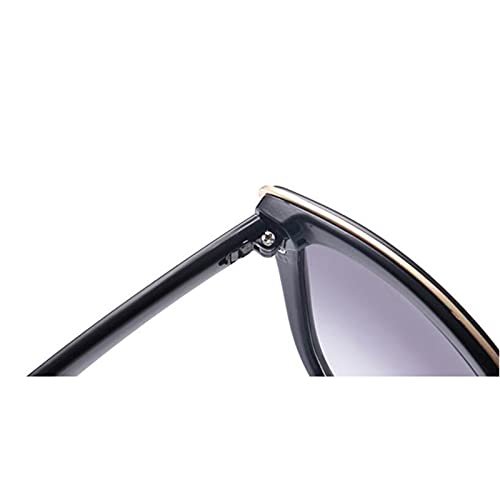 ASZX Gafas de Sol de Ojos de Lujo Gafas de Sol de Lujo de Lujo Gafas de gradiente de Gato Gafas de Sol Gafas de Sol Gafas UV400 709 (Lenses Color : C2BlackGray, Size : One Size)