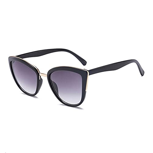 ASZX Gafas de Sol de Ojos de Lujo Gafas de Sol de Lujo de Lujo Gafas de gradiente de Gato Gafas de Sol Gafas de Sol Gafas UV400 709 (Lenses Color : C2BlackGray, Size : One Size)