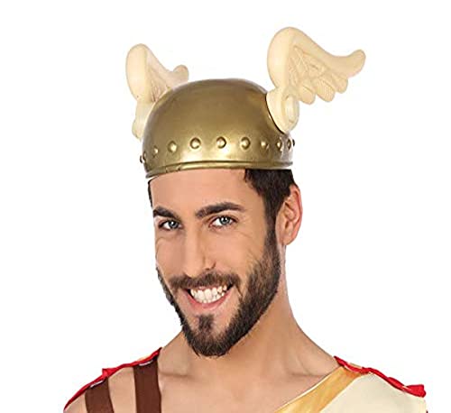Atosa-49368 Casco Dios Griego Hermes, Color Dorado, única (49368)