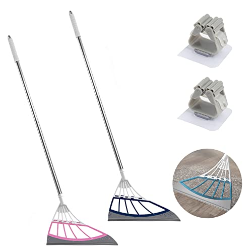 Auflosung 2 Piezas Escoba Mágica Multifunción Escoba De Raspado Mágico Escoba de Goma Magic Broom Eficaz para Limpiar el Polvo y el Pelo, Adecuado para Cocinas, Baños y Dormitorios
