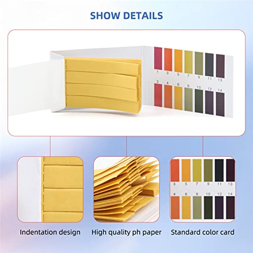 AUKENIEN 480 Tiras Reactivas Papel pH Strips Test Indicador Tornasol Test pH 1-14 para Medir Saliva Cosmetica Agua Prueba Acuario