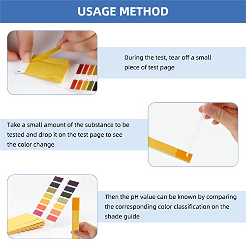 AUKENIEN 480 Tiras Reactivas Papel pH Strips Test Indicador Tornasol Test pH 1-14 para Medir Saliva Cosmetica Agua Prueba Acuario