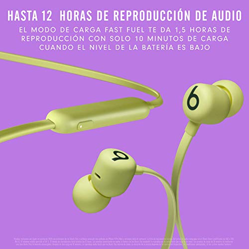 Auriculares inalámbricos Beats Flex – Chip Apple W1, Auriculares magnéticos, Bluetooth de Clase 1, 12 Horas de Sonido ininterrumpido - Amarillo