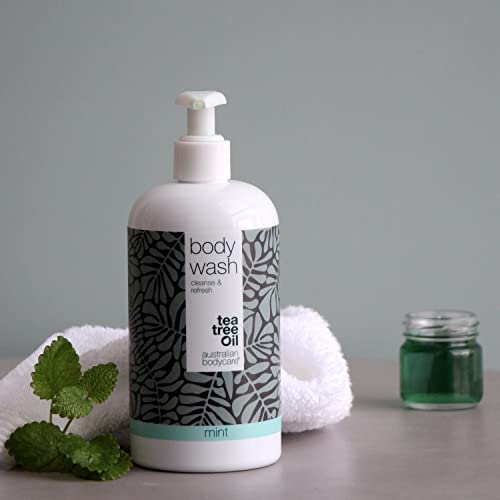 Australian Bodycare Body Wash 500ml | Con aceite de Árbol de Té y Menta | Gel de ducha para pieles secas y Manchadas |Para el cuidado diario de Granos, Picazón, Olor Corporal, Sudor