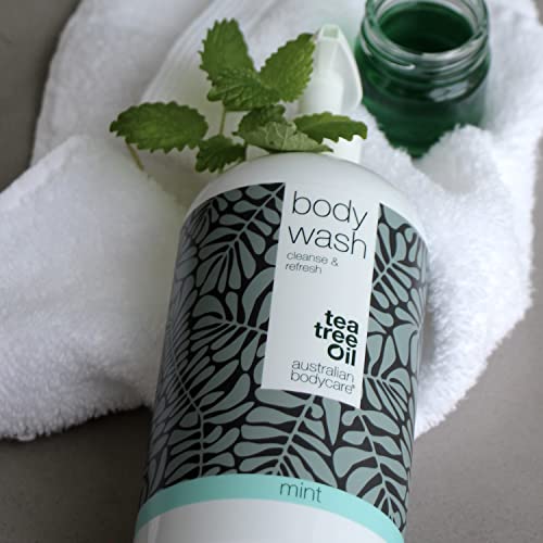 Australian Bodycare Body Wash 500ml | Con aceite de Árbol de Té y Menta | Gel de ducha para pieles secas y Manchadas |Para el cuidado diario de Granos, Picazón, Olor Corporal, Sudor