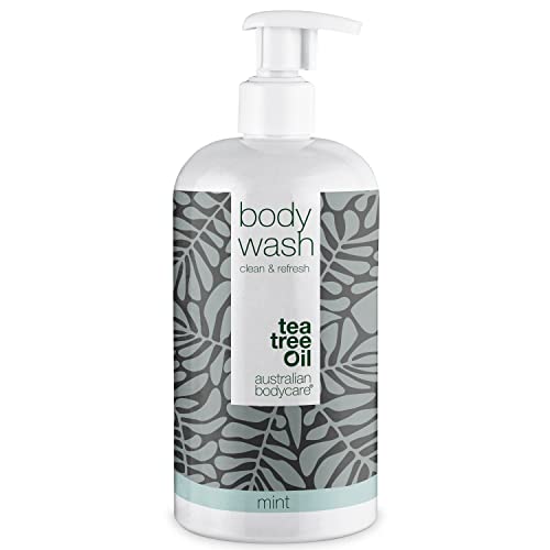 Australian Bodycare Body Wash 500ml | Con aceite de Árbol de Té y Menta | Gel de ducha para pieles secas y Manchadas |Para el cuidado diario de Granos, Picazón, Olor Corporal, Sudor