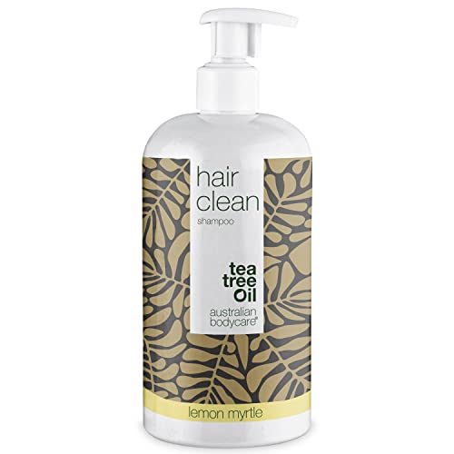 Australian Bodycare Champú para cabello seco 500ml | Con aceite de árbol de té y Mirto Limón | Anticaspa, Anti-picazón | Para el cuidado diario del cuero cabelludo, psoriasis o eczema | 100% vegano