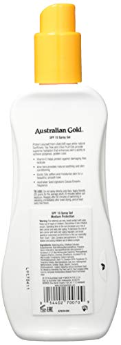 Australian Gold Sunscreen Spf15 Spray Gel, Blanco, 237 Mililitro