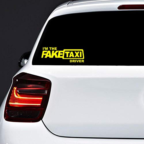 Autodomy Pegatinas Faketaxi Fake Taxi y I'm The Fake Taxi Driver Pack 3 Unidades para Coche o Moto