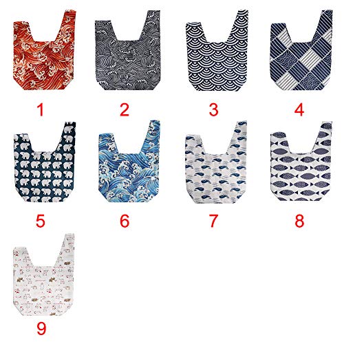 AUTUUCKEE Estilo japonés nudo simple impreso patrón pequeño bolso de muñeca de las mujeres monedero clave monedero(2)