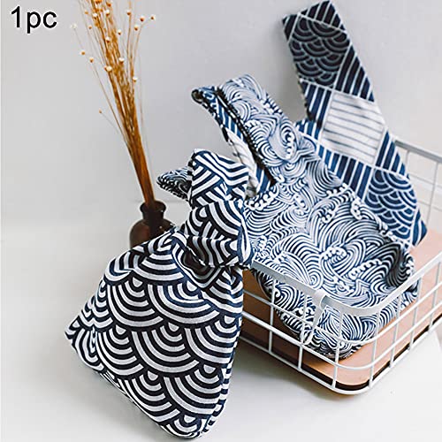 AUTUUCKEE Estilo japonés nudo simple impreso patrón pequeño bolso de muñeca de las mujeres monedero clave monedero(2)