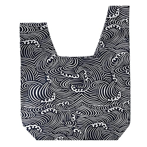 AUTUUCKEE Estilo japonés nudo simple impreso patrón pequeño bolso de muñeca de las mujeres monedero clave monedero(2)