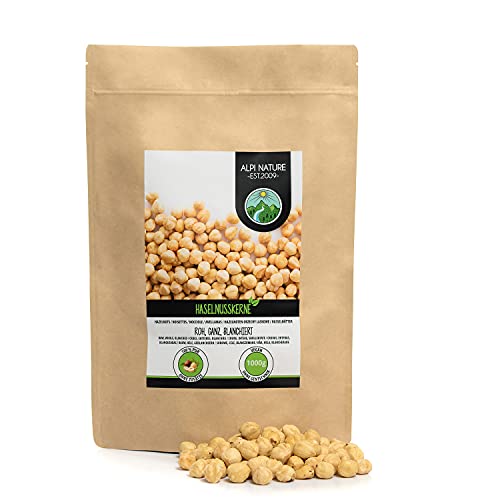 Avellanas blanqueadas (1kg), avellanas peladas, avellanas crudas y naturales, de cultivo controlado