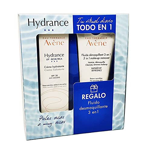 AVENE Pack Hydrance UV Crema Rica + Fluido Desmaquillante 3 en 1