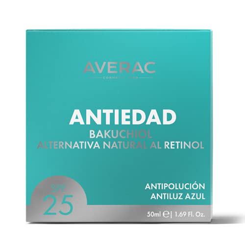 Averac Cosmetic Antiaging + Bakuchiol - Crema Facial Spf25 Antipolución Hidratante 50 Ml, Multicolor