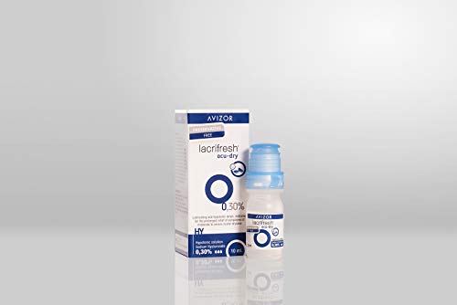 Avizor Lacrifresh Ocu-Dry 0.30%. Frasco de 10ml de gotas oculares para aliviar los síntomas de la irritación ocular.