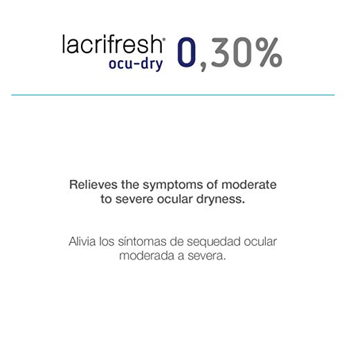 Avizor Lacrifresh Ocu-Dry 0.30%. Frasco de 10ml de gotas oculares para aliviar los síntomas de la irritación ocular.