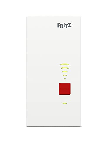 AVM Fritz!Repeater 2400 International - Repetidor/Extensor WiFi AC+N, Banda Dual(1.733 Mbps/5 GHz y 600 Mbps/2,4 GHz), Mesh, Punto de Acceso WiFi, 1 Puertos LAN Gigabit, WPS, Interfaz en Español