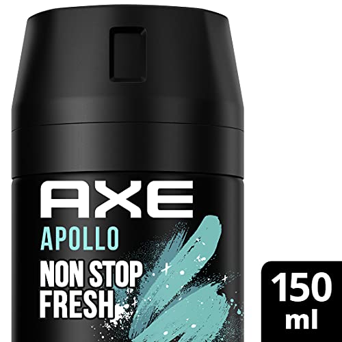 Axe Desodorante en spray Apollo sin aluminio con protección eficaz contra el olor corporal, 150 ml, 1 unidad, el embalaje puede variar