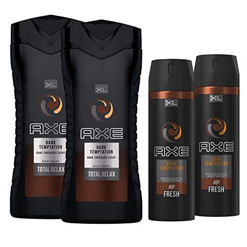 Axe - Paquete de Tentación Oscura - Desodorante en Aerosol Corporal (200 ml) y Gel de Ducha (400 ml)