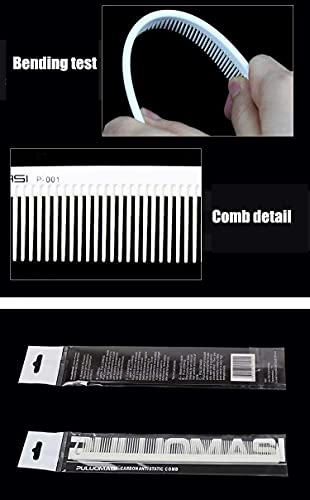 AXEMOORE Juego de peines de peluquería profesional, paquete de 8 peine antiestáticos y resistentes al calor para el peinado general, peine de peluquero de dientes finos y anchos, peine de cola de rata