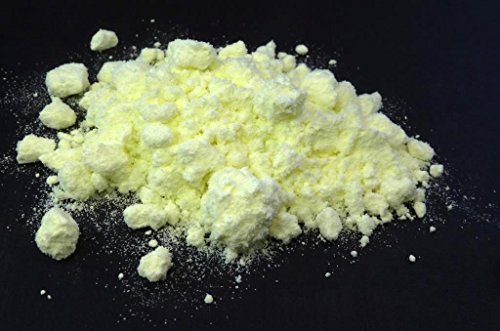 Azufre en polvo, azufre, min. 99,95% molido, muy puro, bajo porcentaje de sulfato, N° CAS: 7704-34-9, diferentes cantidades disponibles, 500g, amarillo, 1
