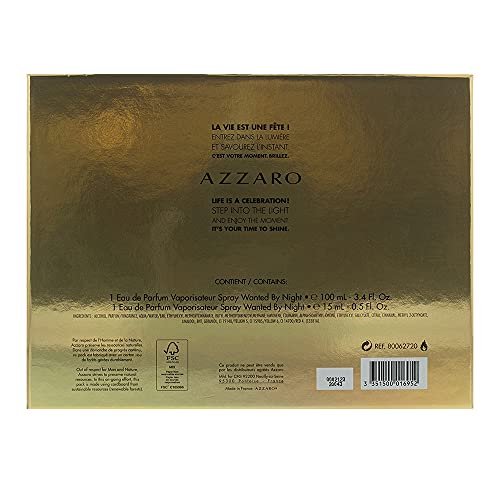 Azzaro Wanted By Night Eau Parfum 100Ml + Eau Parfum 15Ml 150 g