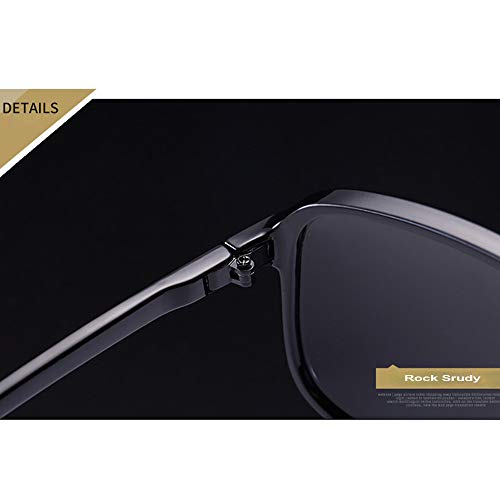 B BIDEN Retro Moda Gafas de Sol Cuadradas para Hombres, Cool Gafas al Aire Libre con Lentes de Protección para Deporte y Conducción