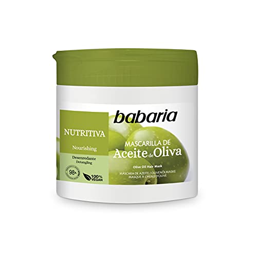 Babaria – Mascarilla Capilar De Aceite De Oliva – 400 Ml, Blanco, Fresco