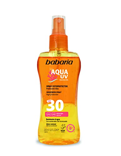 Babaria - Spray protección solar SPF30 - Protección solar ALTA - Spray Fotoprotector - 200 ml