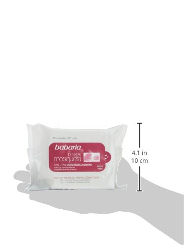 Babaria - Toallitas Desmaquilladoras Rosa Mosqueta, 20 Uds
