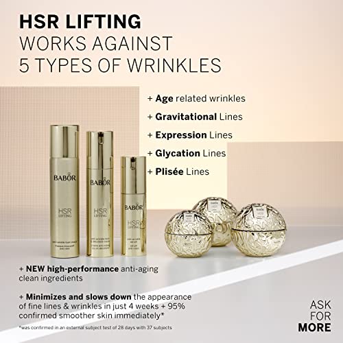 BABOR HSR LIFTING Cream, Crema facial antiarrugas, Crema facial antienvejecimiento para todo tipo de pieles, Con vitamina E, manteca de karité y aceite de almendras, 1 x 50 ml