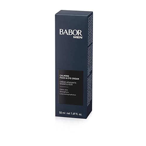 Babor MEN Calming Face & Eye Cream Crema facial y para el contorno de ojos, para pieles estresadas, tratamiento calmante masculino, fórmula vegana, en formato de 1 x 50 ml