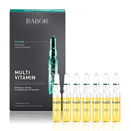 BABOR Multi Vitamin, Ampollas para el rostro Con vitamina E para una barrera cutánea reforzada, Ampollas concentradas, 7 x 2 ml