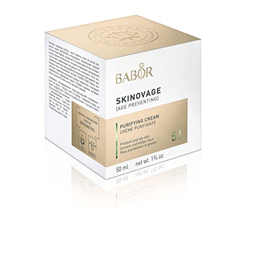 BABOR SKINOVAGE Purifying Cream, Crema facial para pieles con impurezas, Crema hidratante clarificante y refinadora de poros, Fórmula vegana, 1 x 50 ml