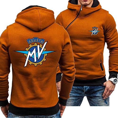 BABQ-HTRS Sudadera con Capucha para Hombre - Chaqueta con Cremallera Inclinada con Estampado de Agusta-MV Sudadera con Capucha Ropa Deportiva de Moda Abrigo con Capucha - Regalo para Adolescentes