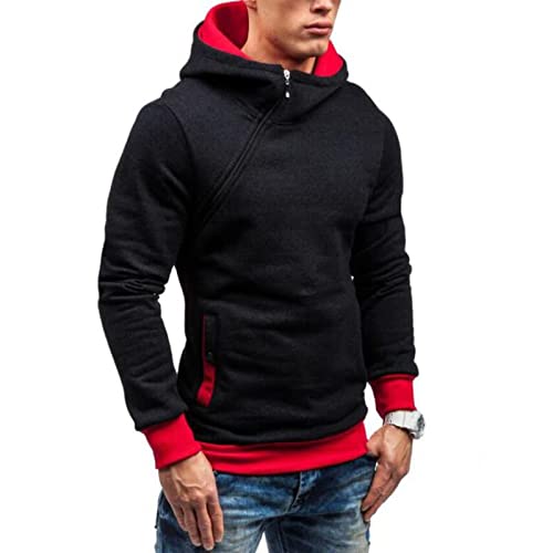 BABQ-HTRS Sudadera con Capucha para Hombre - Chaqueta con Cremallera Inclinada con Estampado de Agusta-MV Sudadera con Capucha Ropa Deportiva de Moda Abrigo con Capucha - Regalo para Adolescentes