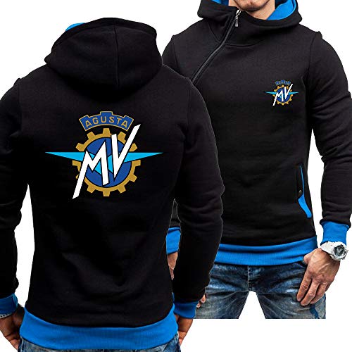BABQ-HTRS Sudadera con Capucha para Hombre - Chaqueta con Cremallera Inclinada con Estampado de Agusta-MV Sudadera con Capucha Ropa Deportiva de Moda Abrigo con Capucha - Regalo para Adolescentes