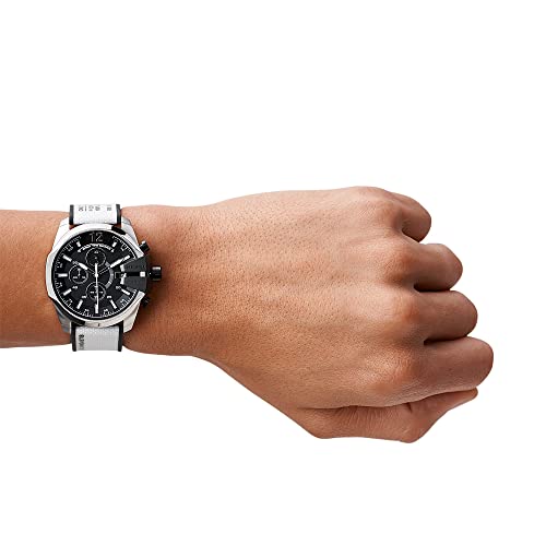 Baby Chief Diesel Reloj cronógrafo para hombre, caja de 43 mm, reloj de acero inoxidable
