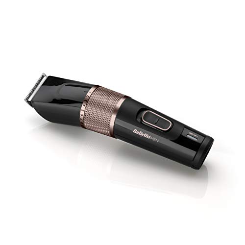 BaByliss E974E Cortapelos eléctrico, cuchillas profesionales de acero inoxidable, cuchillas grandes de 41mm, uso con/sin cable, 26 longitudes de corte de 0.5 a 25mm, color negro
