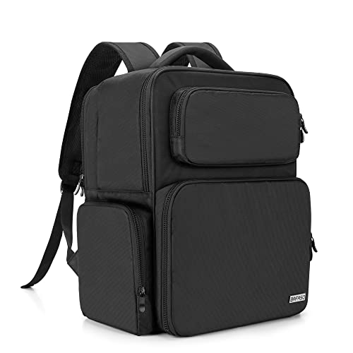 BAFASO Mochila Grande de Maquillaje, Estuche de Maquillaje con Funda para Portátil, Bolsa de Maquillaje, Negro