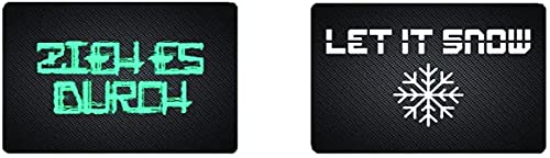 Bailarinas con cuchara telescópica y tarjeta con texto en inglés "LET IT NOW" y "ZIEH ES DURCH" para tabaco de resfriado, set de chupete, dispensador Sniff Snuff (1 unidad, aluminio negro)