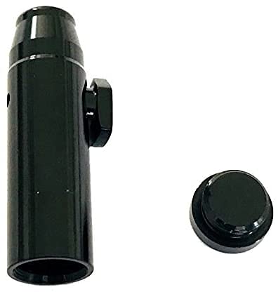 Bailarinas con cuchara telescópica y tarjeta con texto en inglés "LET IT NOW" y "ZIEH ES DURCH" para tabaco de resfriado, set de chupete, dispensador Sniff Snuff (1 unidad, aluminio negro)