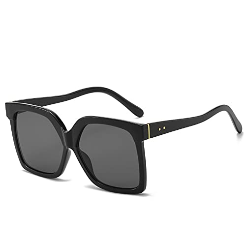 BAJIE Gafas de Sol Nueva Caja Grande Gafas de Sol para Mujer Moda Manicura Gafas de Sol de Moda Espejo Parasol de Todo fósforo