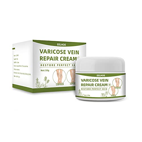 Bakermiche Crema de Varices Crema de reparación de piernas de araña Crema para vasculares Alivio de la angitis por flebitis para Las piernas Crema calmante para Las piernas Circulacion Piernas