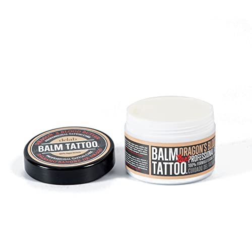 Balm Tattoo Dragon's Blood - Manteca vegana hidratante para durante y después de tatuarse, estrecha los poros para evitar que los colores se desvanezcan