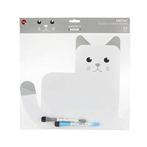 Balvi Pizarra Nevera magnética Meow! Color Blanca Original Pizarra de Planificación Ideal para Record