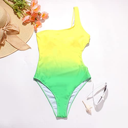 Bañador Control Abdominal Slim Mujer Chic Asimétrico Traje de baño de Una Pieza Elegante Halter Cutout Bikini de Una Pieza Ropa de Playa bañadores Mujer Natación reductores Barriga Monokini