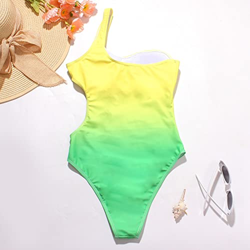 Bañador Control Abdominal Slim Mujer Chic Asimétrico Traje de baño de Una Pieza Elegante Halter Cutout Bikini de Una Pieza Ropa de Playa bañadores Mujer Natación reductores Barriga Monokini