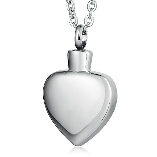 Banemi Collar Mujer Fiesta, Acero Inoxidable Collar Acero Hombre Azul Corazón Regalo de Collar de Graduación para Novio